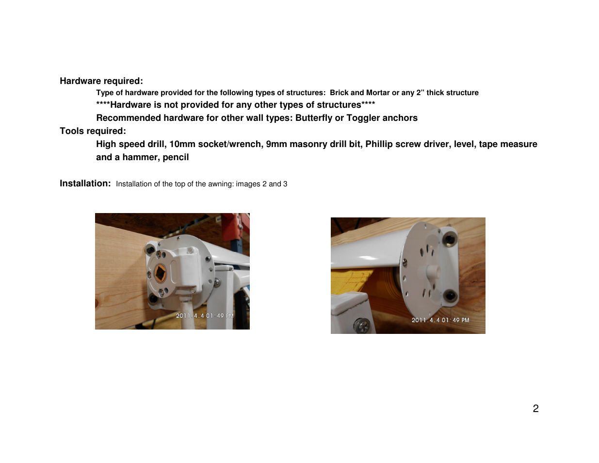 Awntech Mesa User Manual | Page 2 / 3