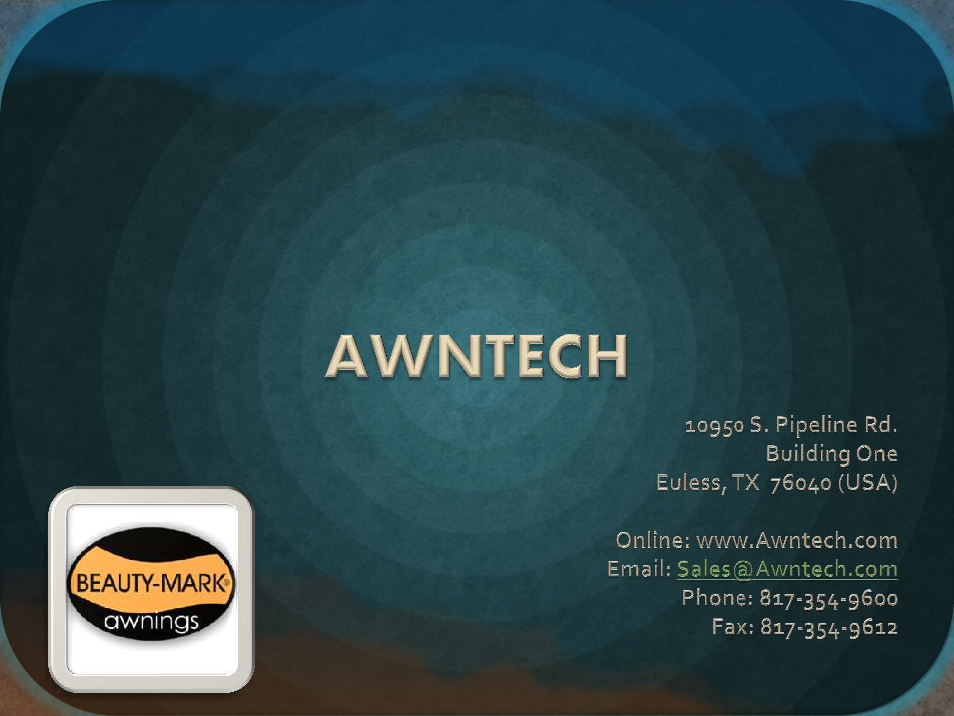 Awntech Bahama User Manual | Page 34 / 34
