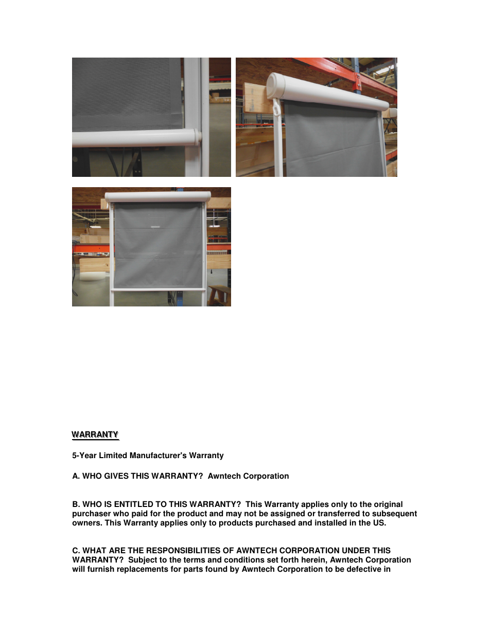 Awntech Catalina Solar Shade User Manual | Page 3 / 5