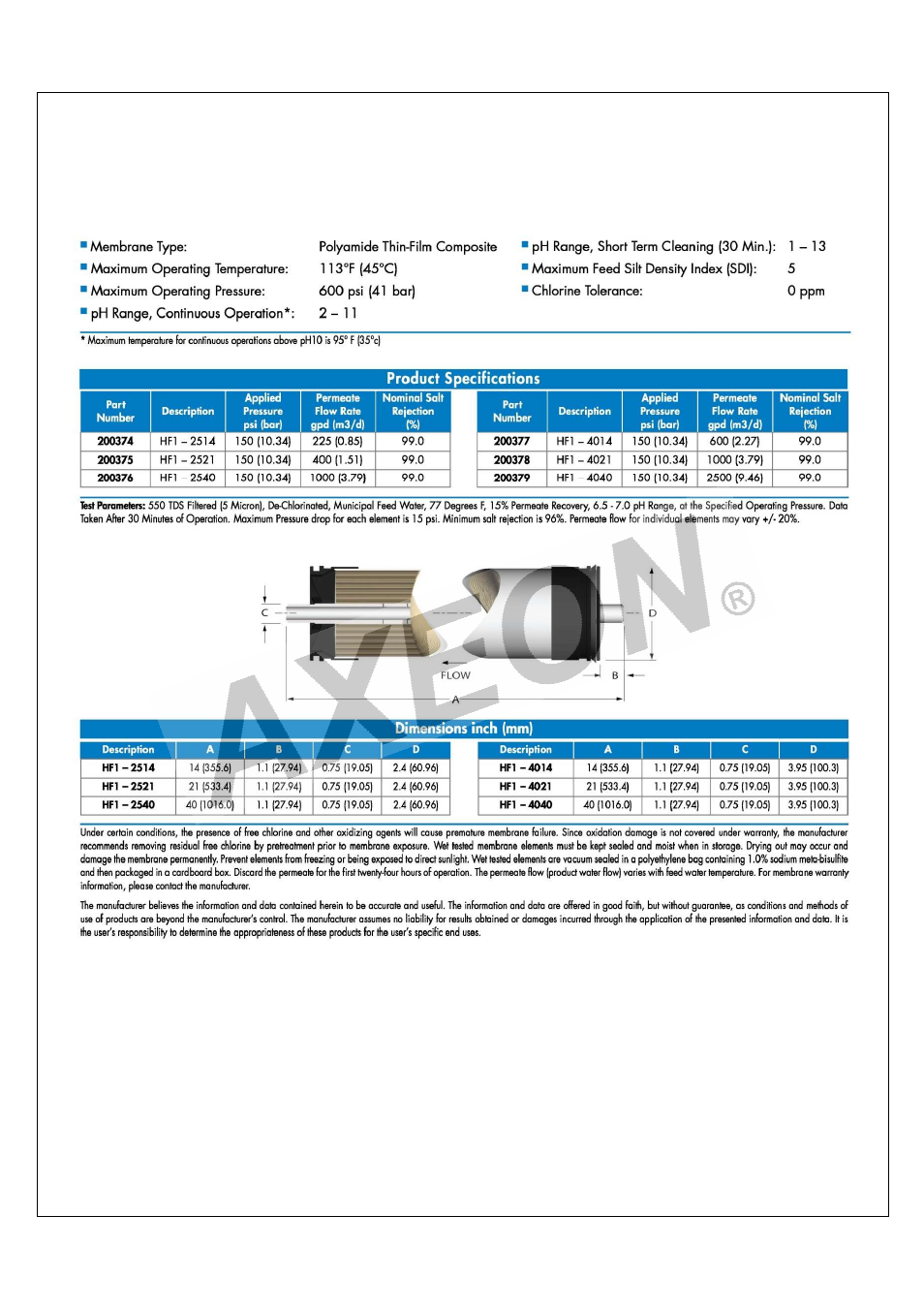 Hf1-standard | AXEON DT-Series User Manual | Page 10 / 55