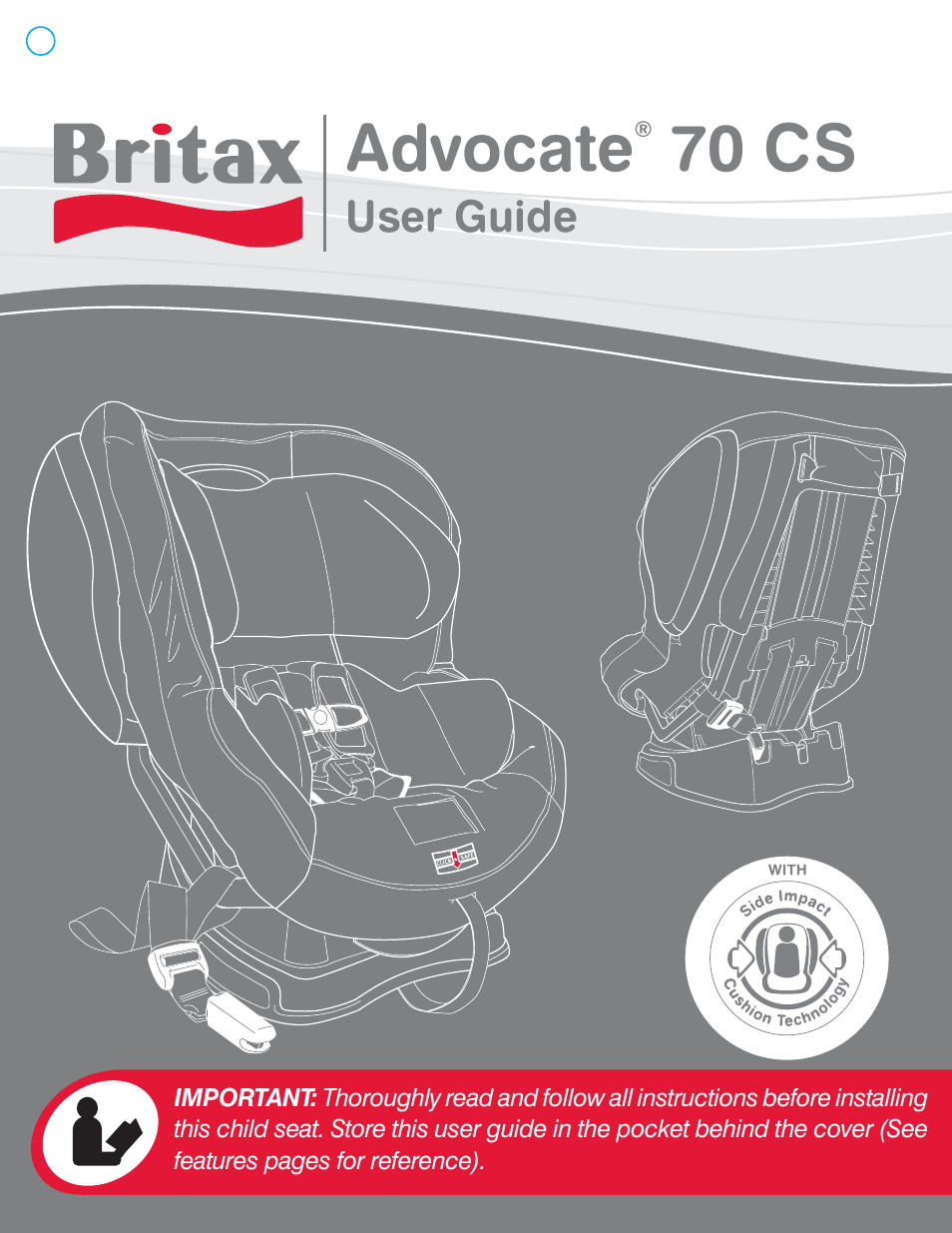 Britax ADVOCATE 70 CS User Manual | 72 pages