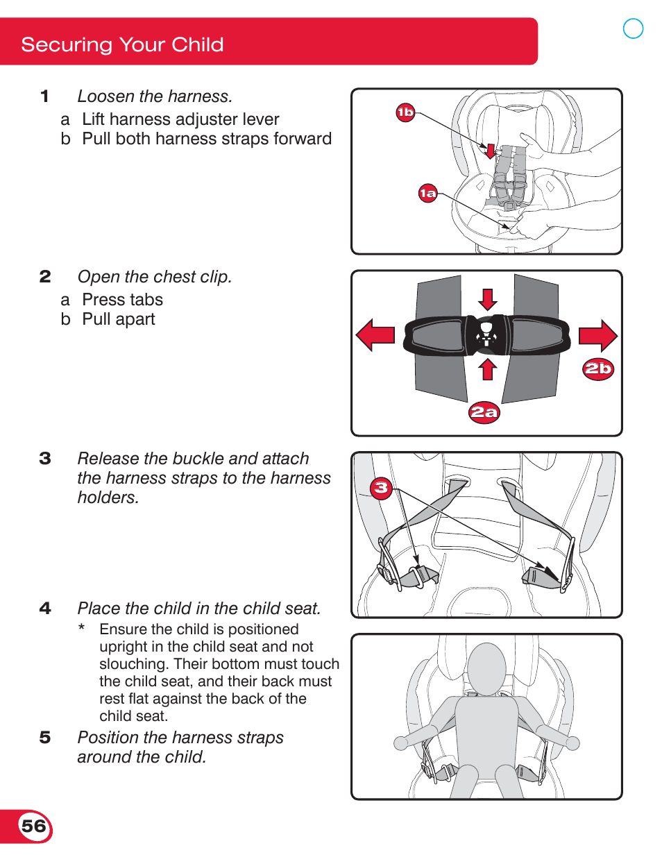 Securing your child | Britax ADVOCATE 70 CS User Manual | Page 58 / 72