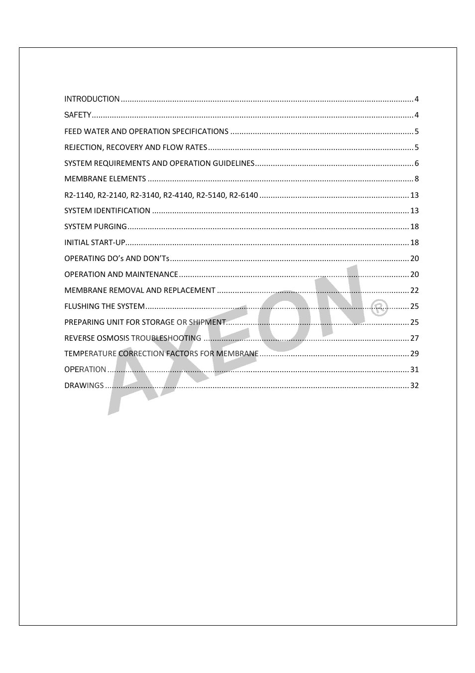AXEON R2-Series User Manual | Page 3 / 57