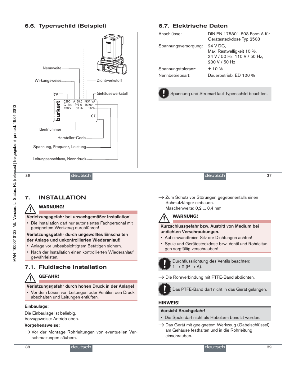 AXEON Burkert-Series User Manual | Page 11 / 21