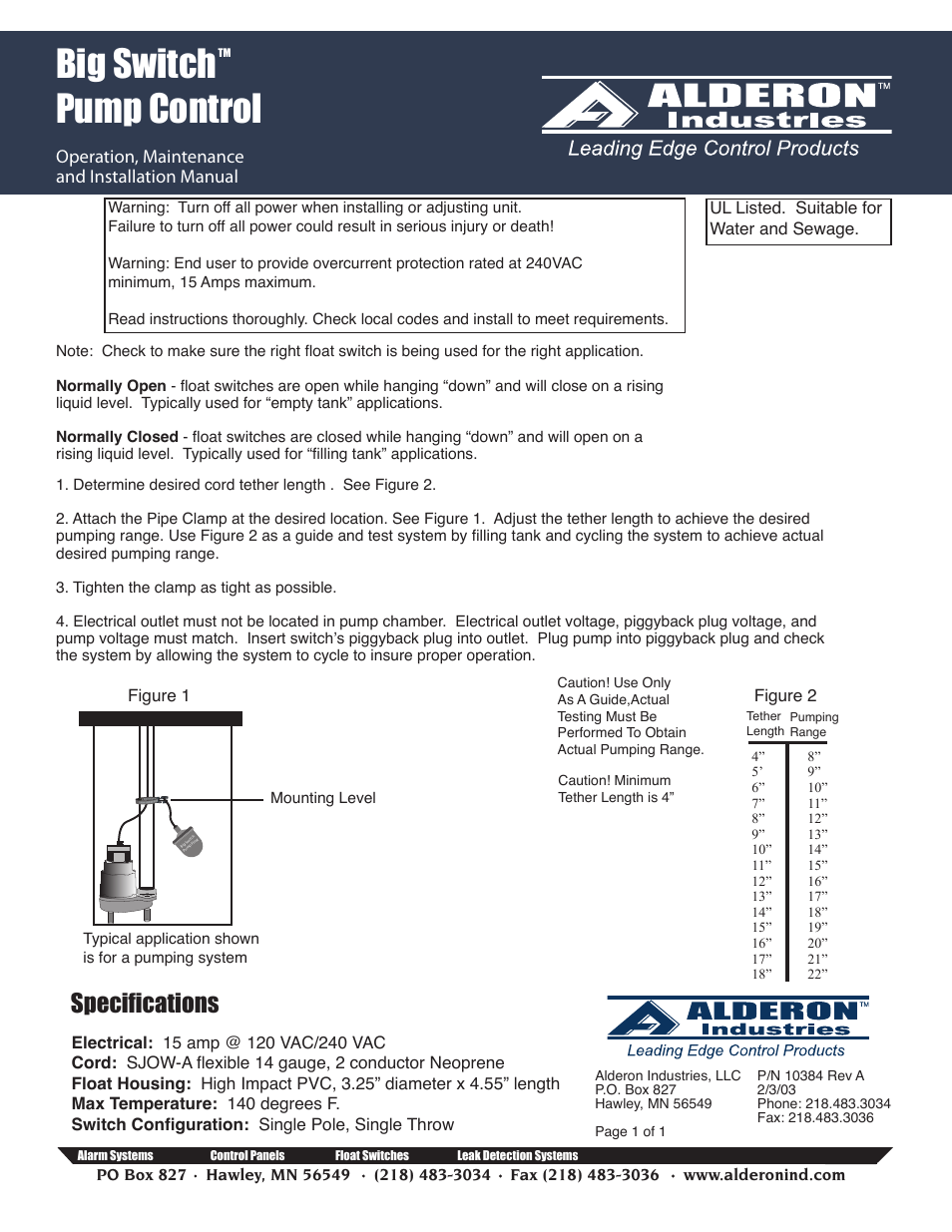 AXEON Alderon Big Switch-Series User Manual | 1 page