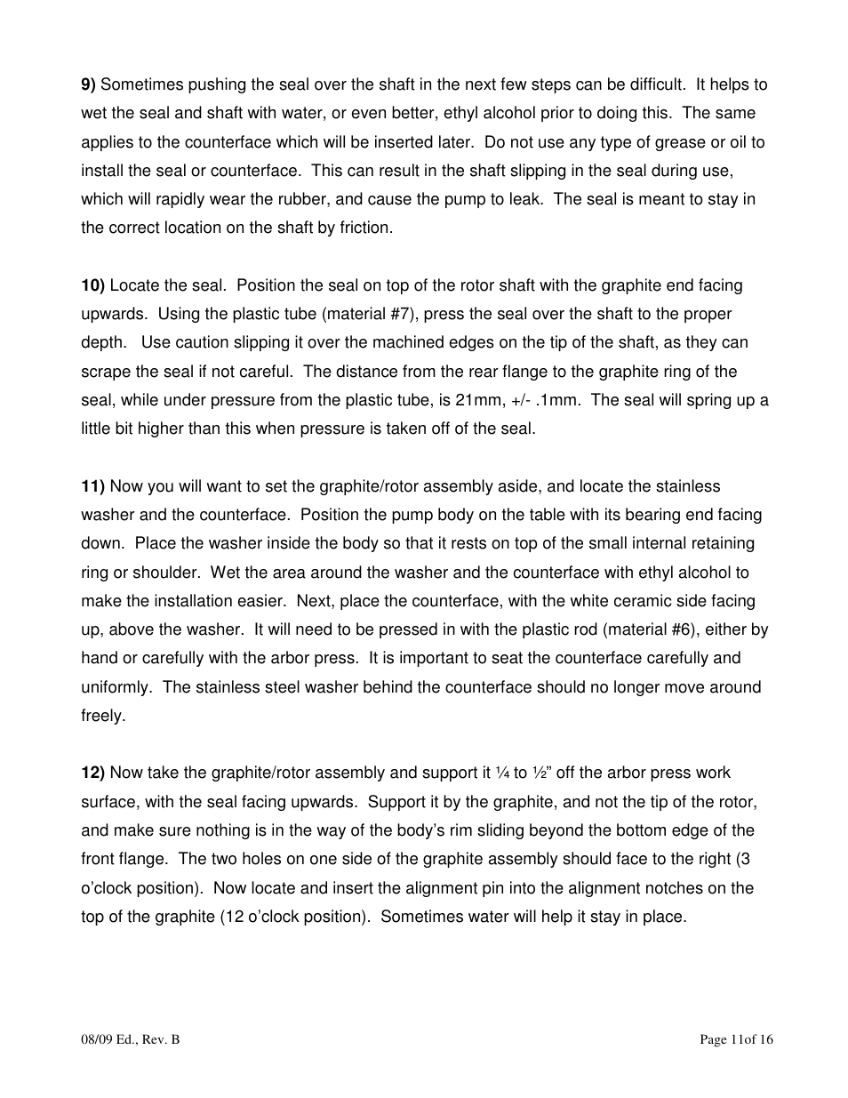 AXEON Fluid-O-Tech Repair Rebuild User Manual | Page 11 / 16