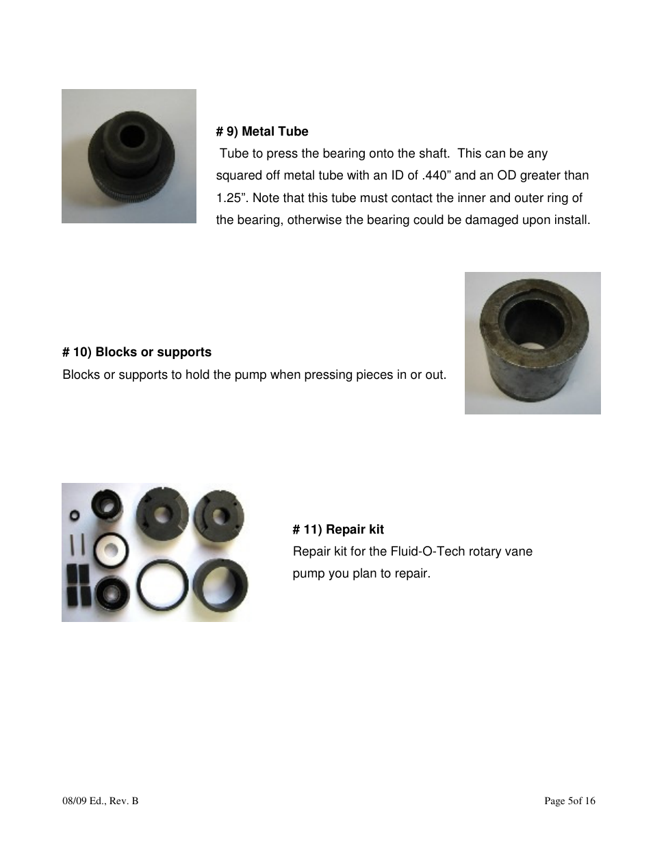 AXEON Fluid-O-Tech Repair Rebuild User Manual | Page 5 / 16