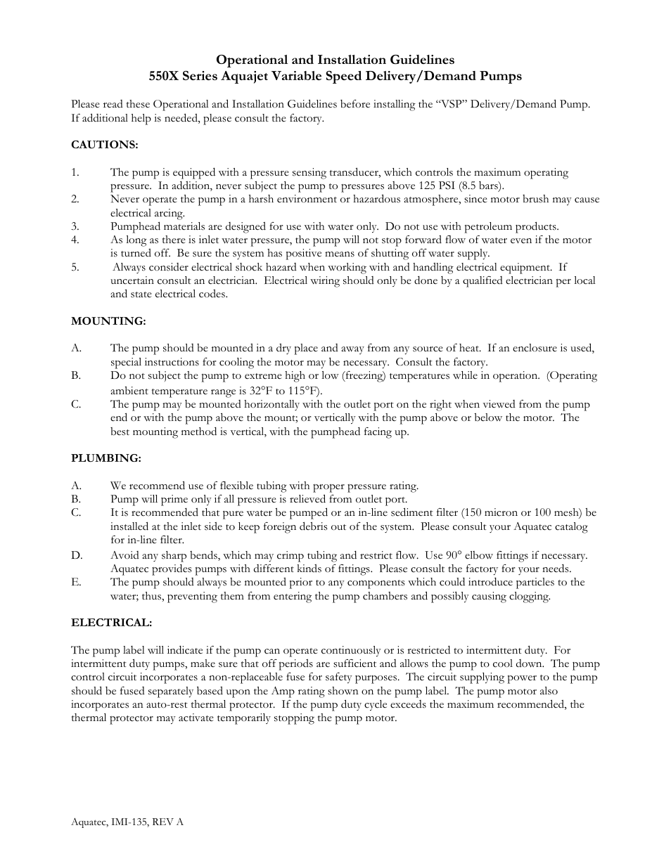 AXEON Aquatec 550-Series User Manual | Page 2 / 2
