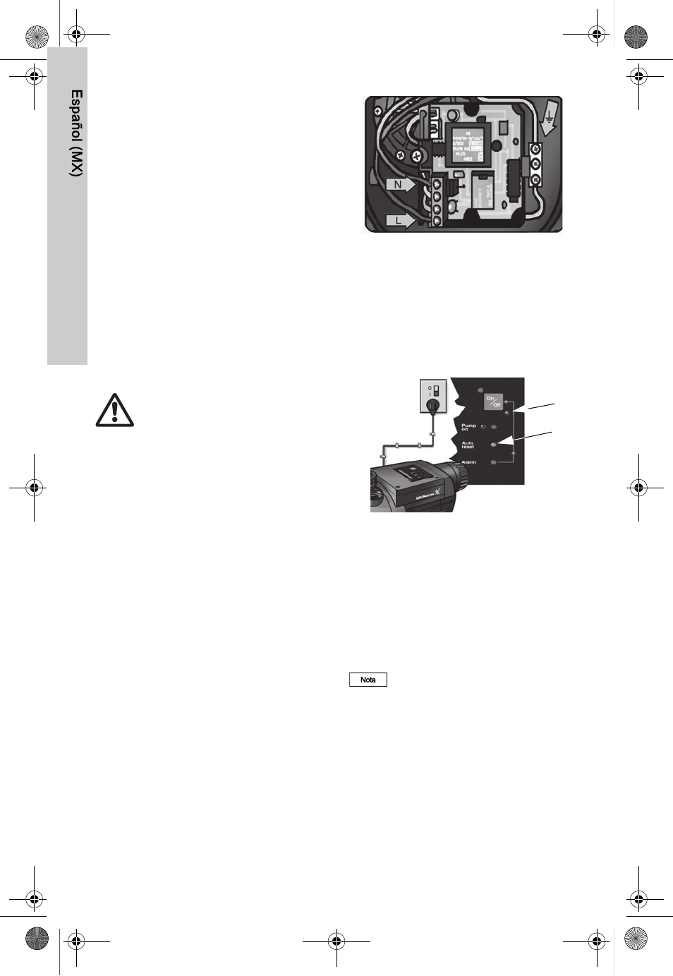 Conexión eléctrica, Generador o inversor, Advertencia | Españo l (mx) 8. conexión eléctrica | AXEON Grundfos MQ-Series User Manual | Page 30 / 68