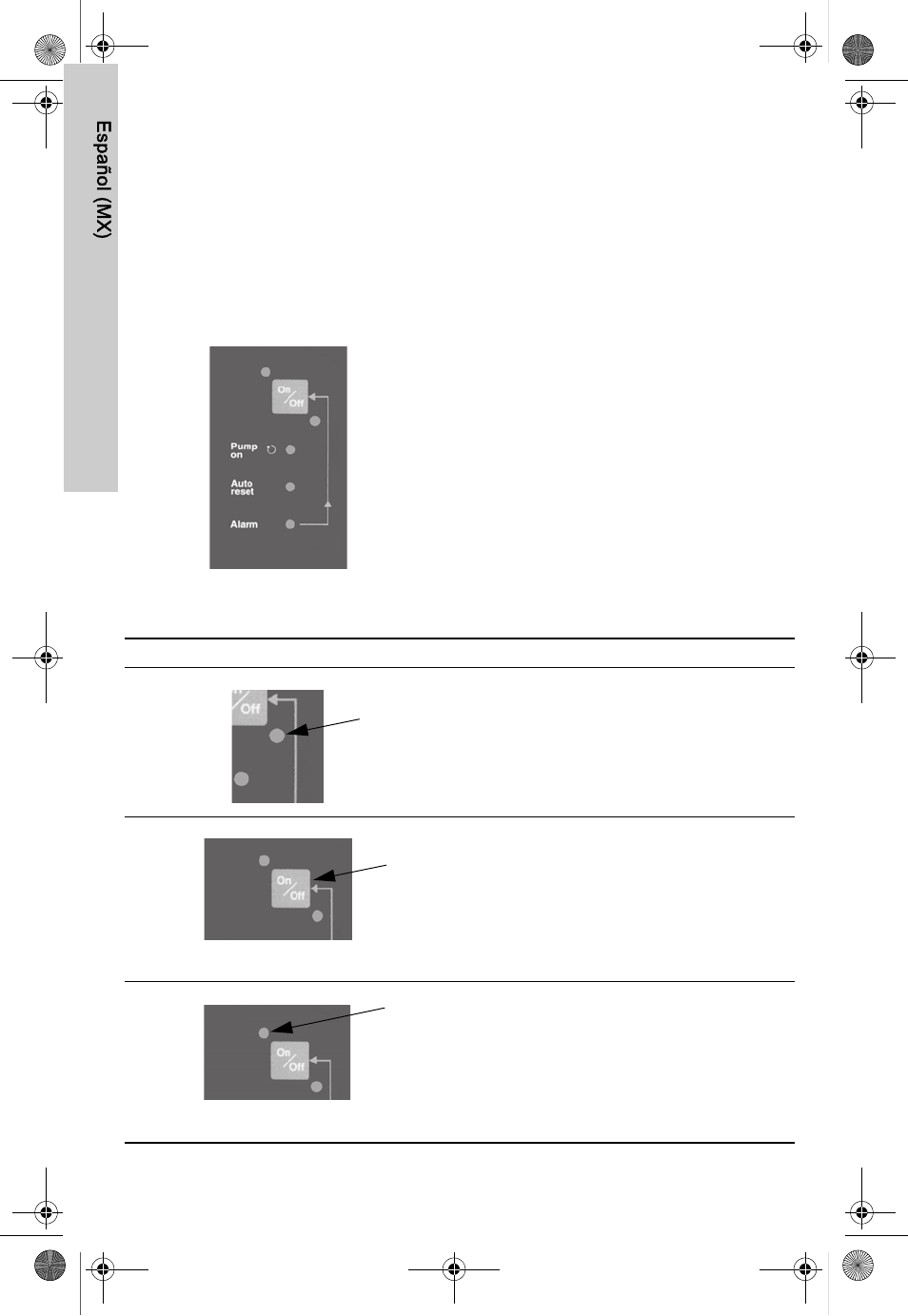 Funciones, Panel de control, Españo l (mx) 9. funciones | AXEON Grundfos MQ-Series User Manual | Page 34 / 68