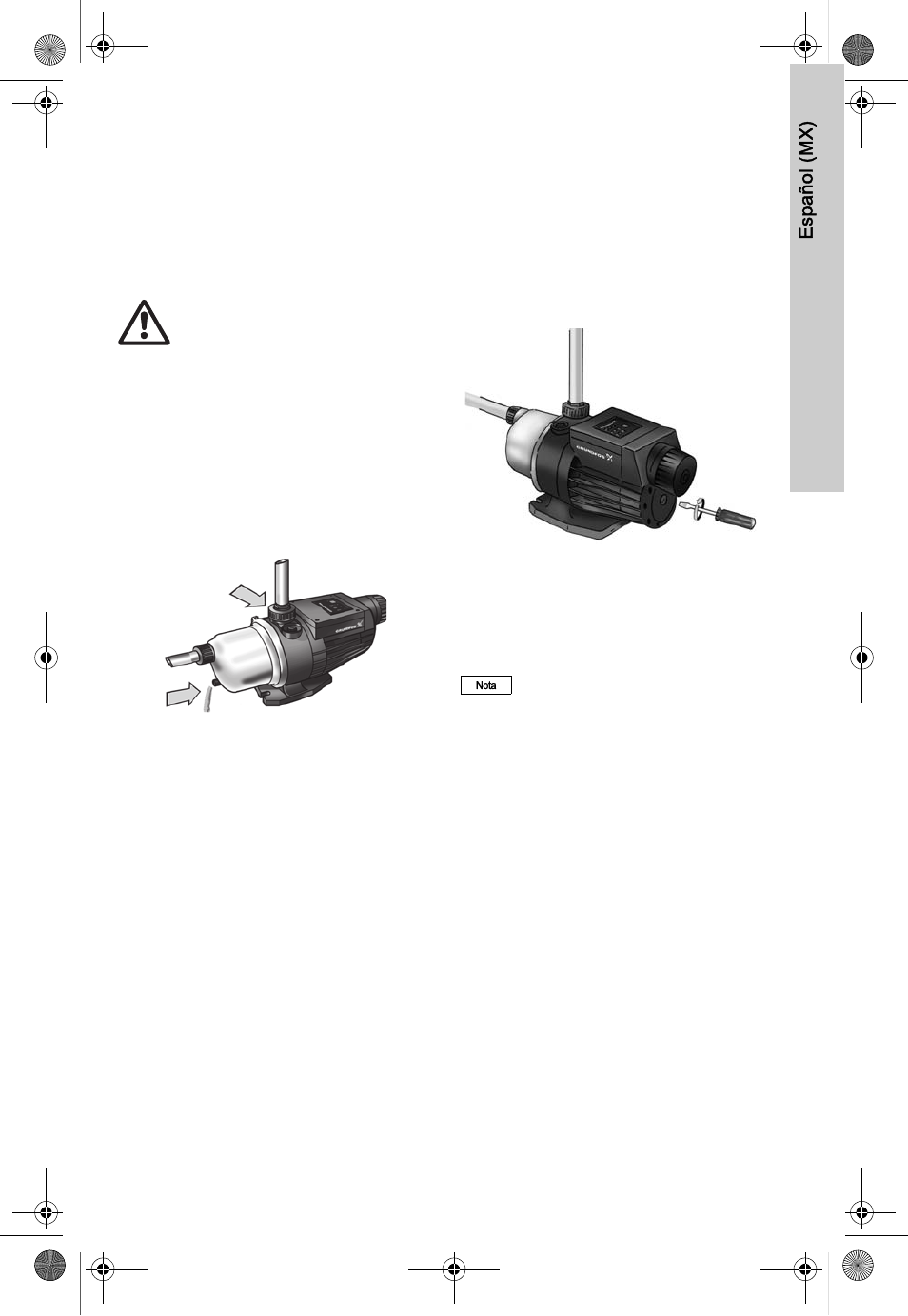 Mantenimiento, Kits de mantenimiento, Advertencia | Español (mx) 10. mantenimiento | AXEON Grundfos MQ-Series User Manual | Page 37 / 68