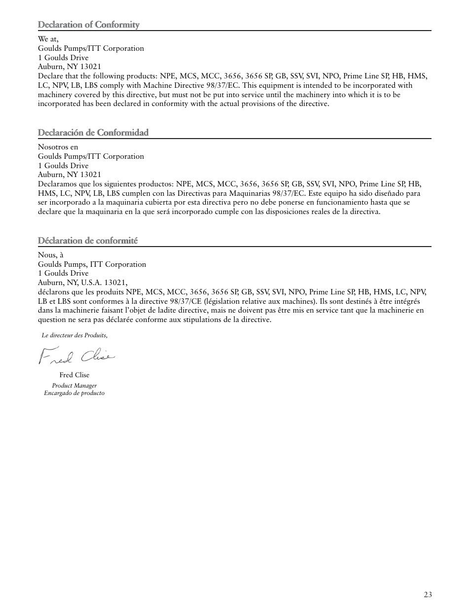 AXEON Goulds HMS-Series User Manual | Page 23 / 24