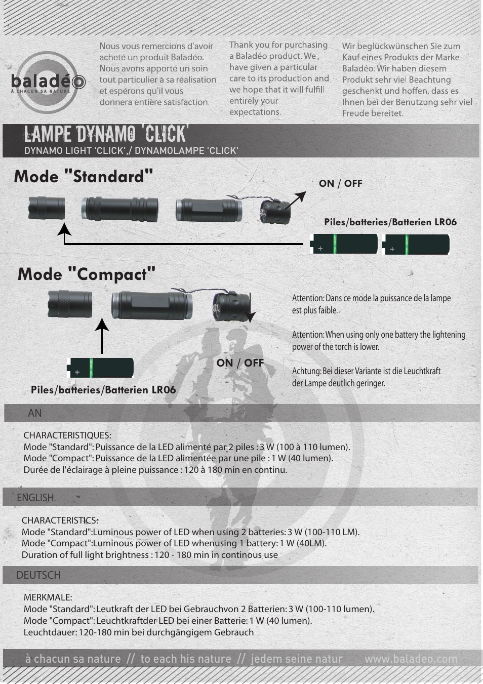 Baladeo PLR415 User Manual | 1 page