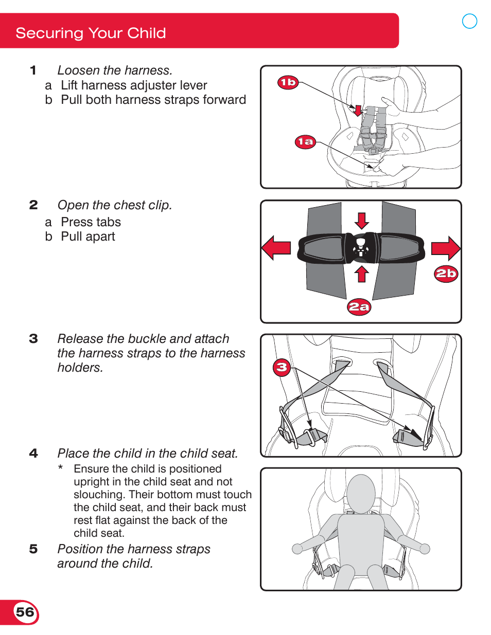 Securing your child | Britax BOULEVARD 70 CS User Manual | Page 58 / 72