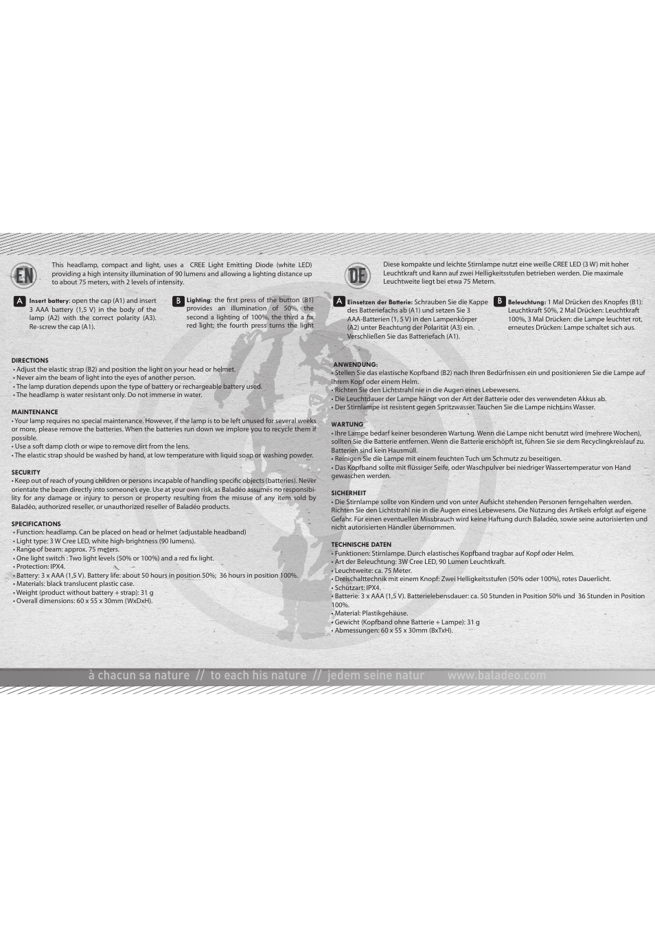 En de | Baladeo PLR435 User Manual | Page 2 / 2
