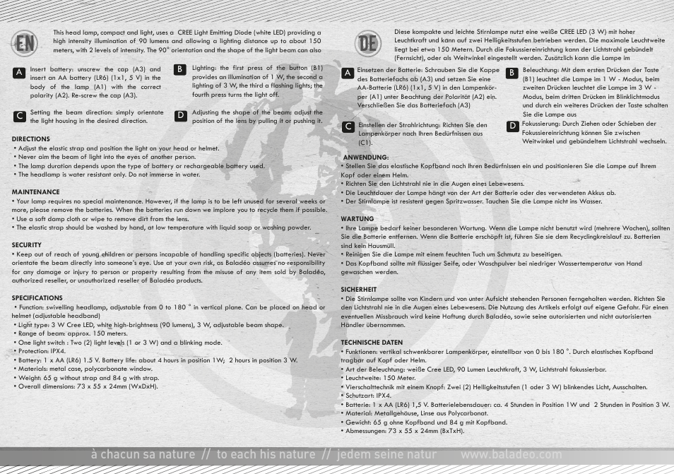 En de | Baladeo PLR423 User Manual | Page 2 / 2