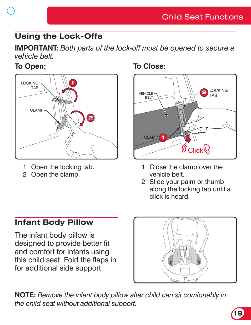 Child seat functions | Britax MARATHON 70 User Manual | Page 21 / 70