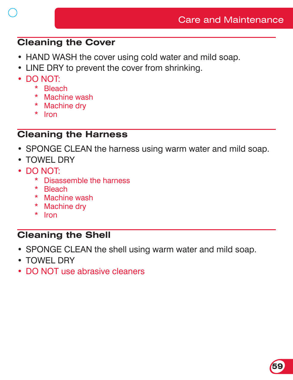Britax MARATHON 70 User Manual | Page 61 / 70