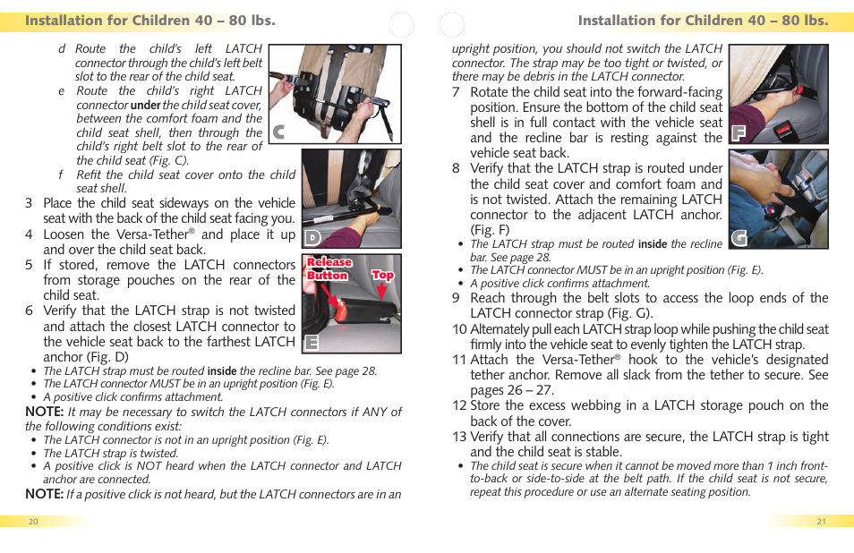 Fd c g e | Britax Regent User Manual | Page 12 / 22