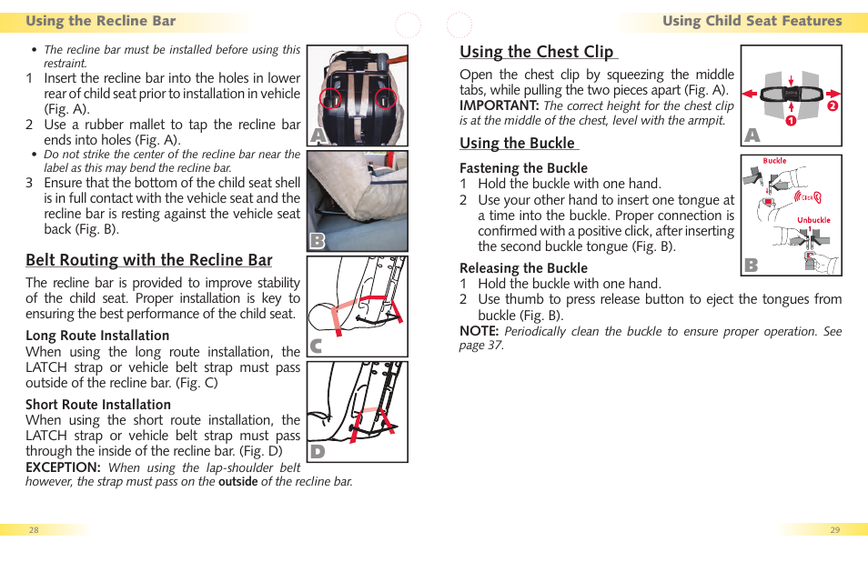 Ab c d | Britax Regent User Manual | Page 16 / 22
