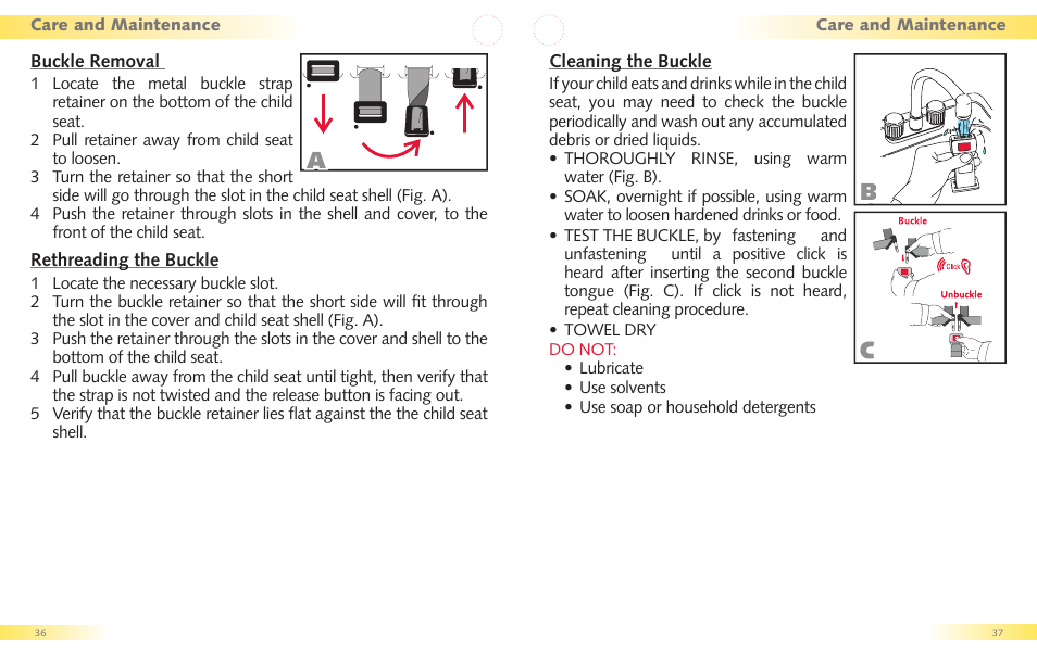 Ab c | Britax Regent User Manual | Page 20 / 22