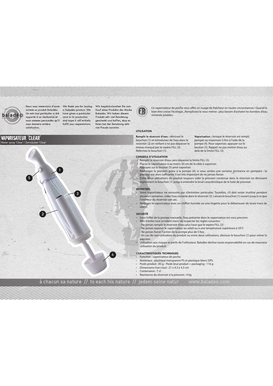 Baladeo TRA023 User Manual | 2 pages