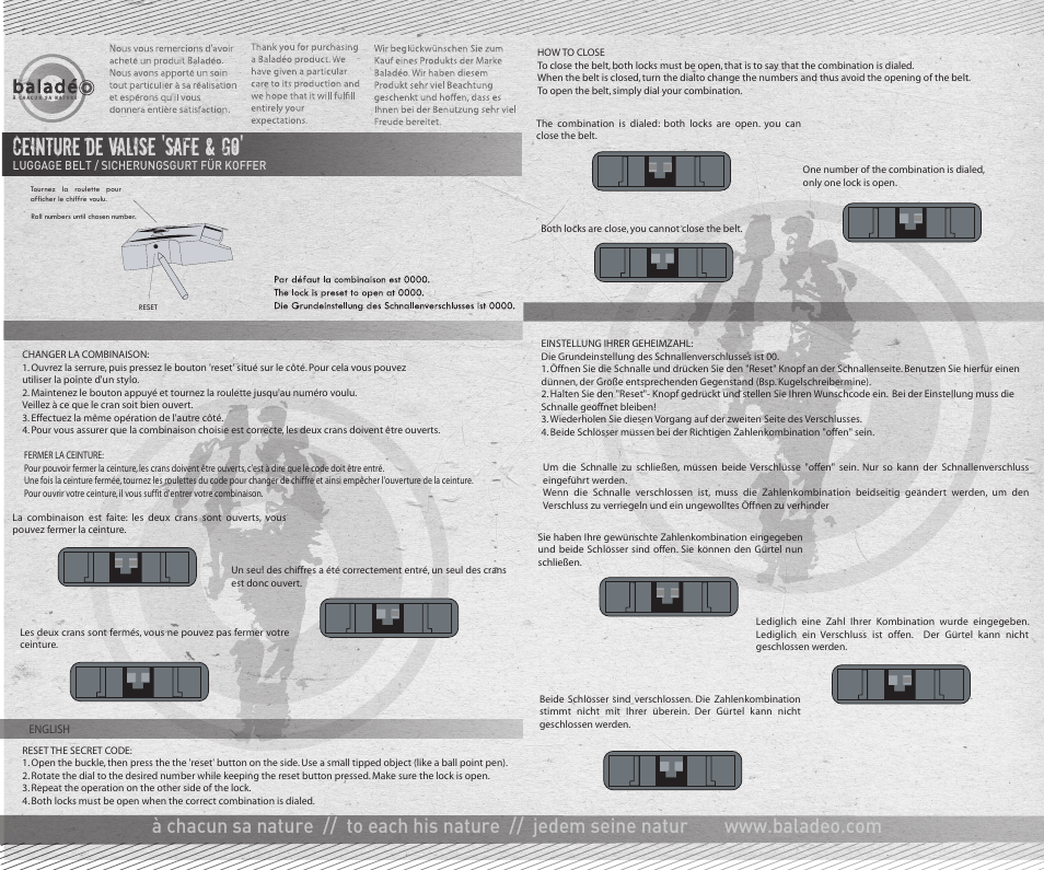 Baladeo TRA001 User Manual | 1 page