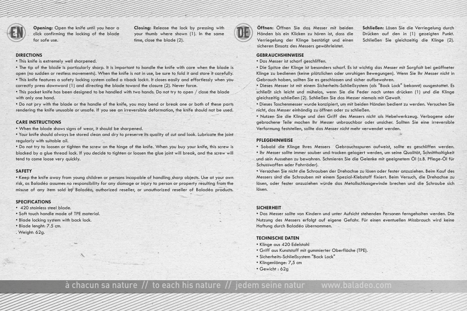 En de | Baladeo ECO305 User Manual | Page 2 / 2