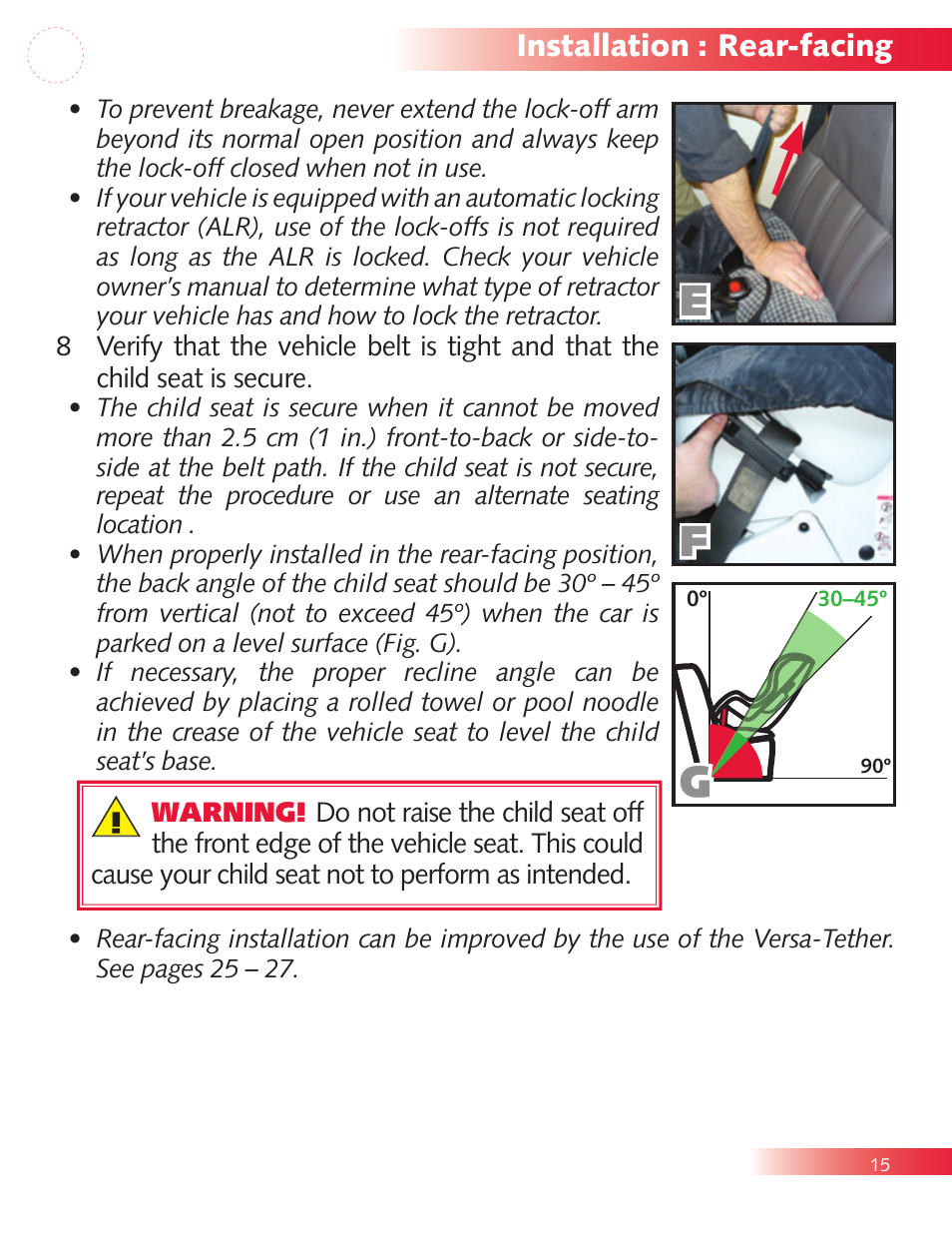 Installation : rear-facing | Britax Diplomat P321900 User Manual | Page 17 / 40