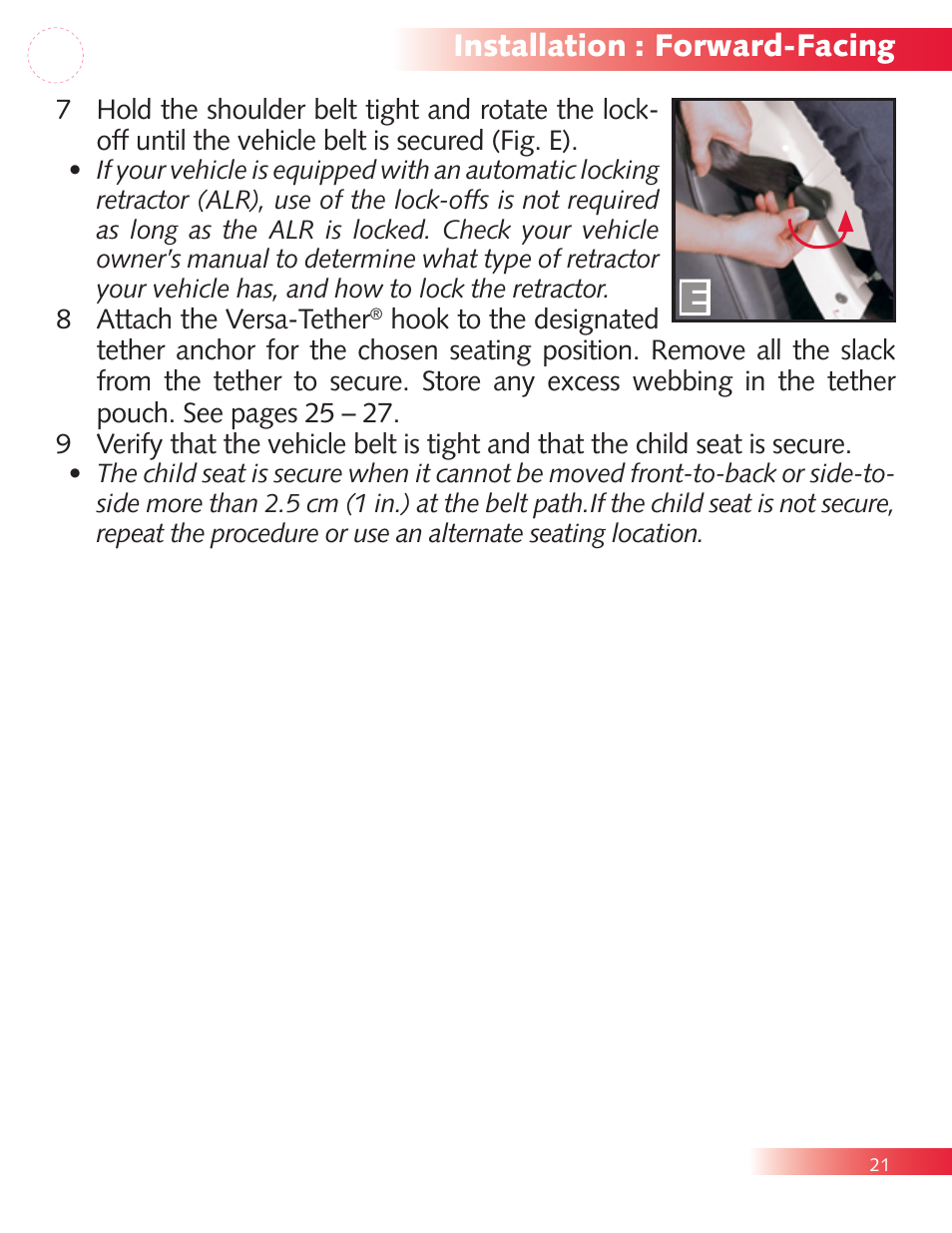 Installation : forward-facing | Britax Diplomat P321900 User Manual | Page 23 / 40