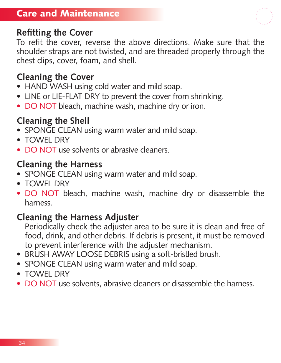 Britax Diplomat P321900 User Manual | Page 36 / 40