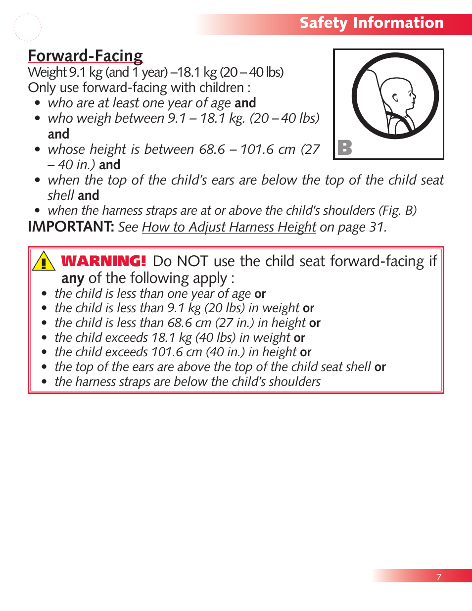 Forward-facing | Britax Diplomat P321900 User Manual | Page 9 / 40