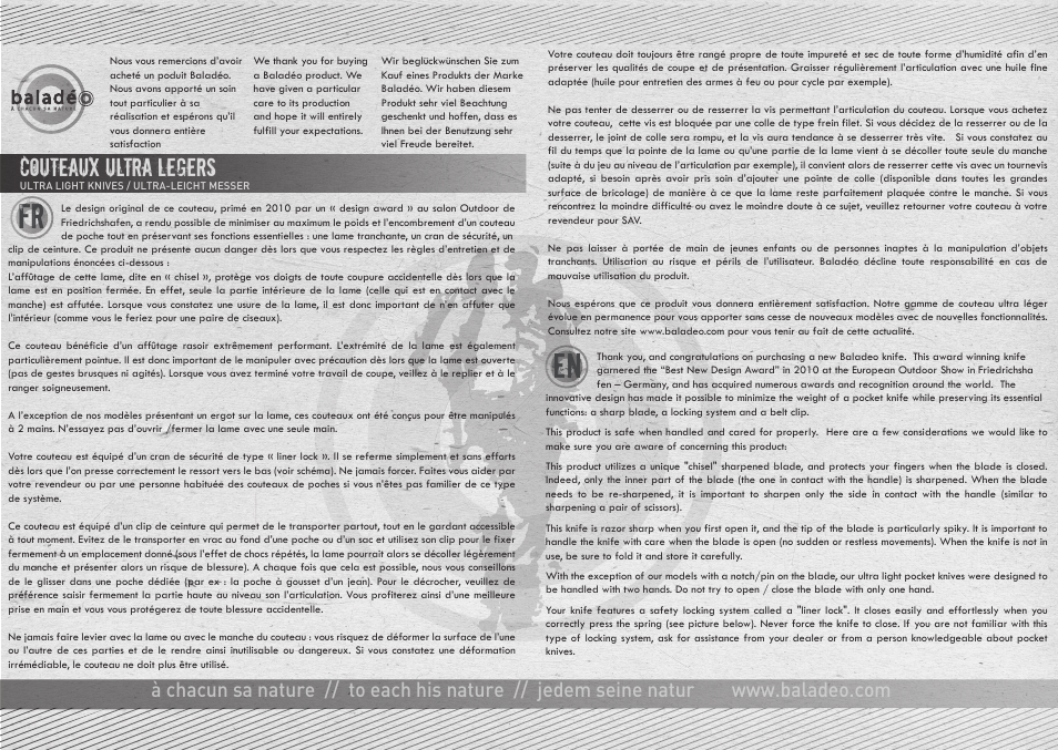 Baladeo ECO095 User Manual | 2 pages