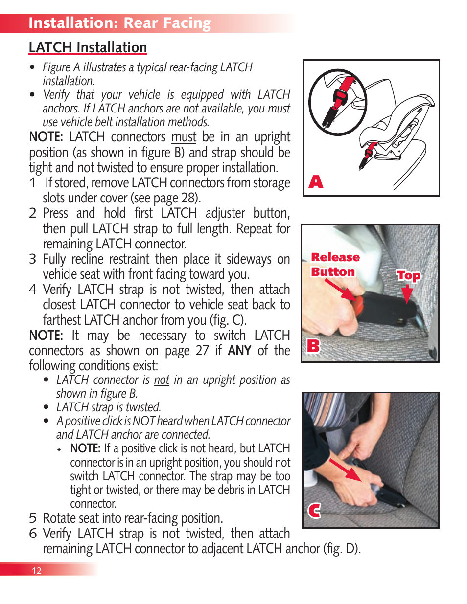 Ab c | Britax Boulevard User Manual | Page 14 / 44