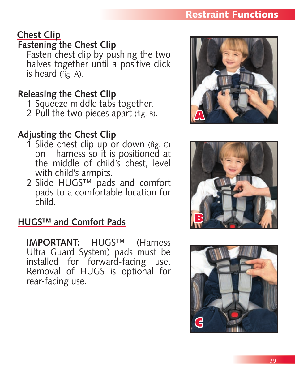 Ab c | Britax Boulevard User Manual | Page 31 / 44