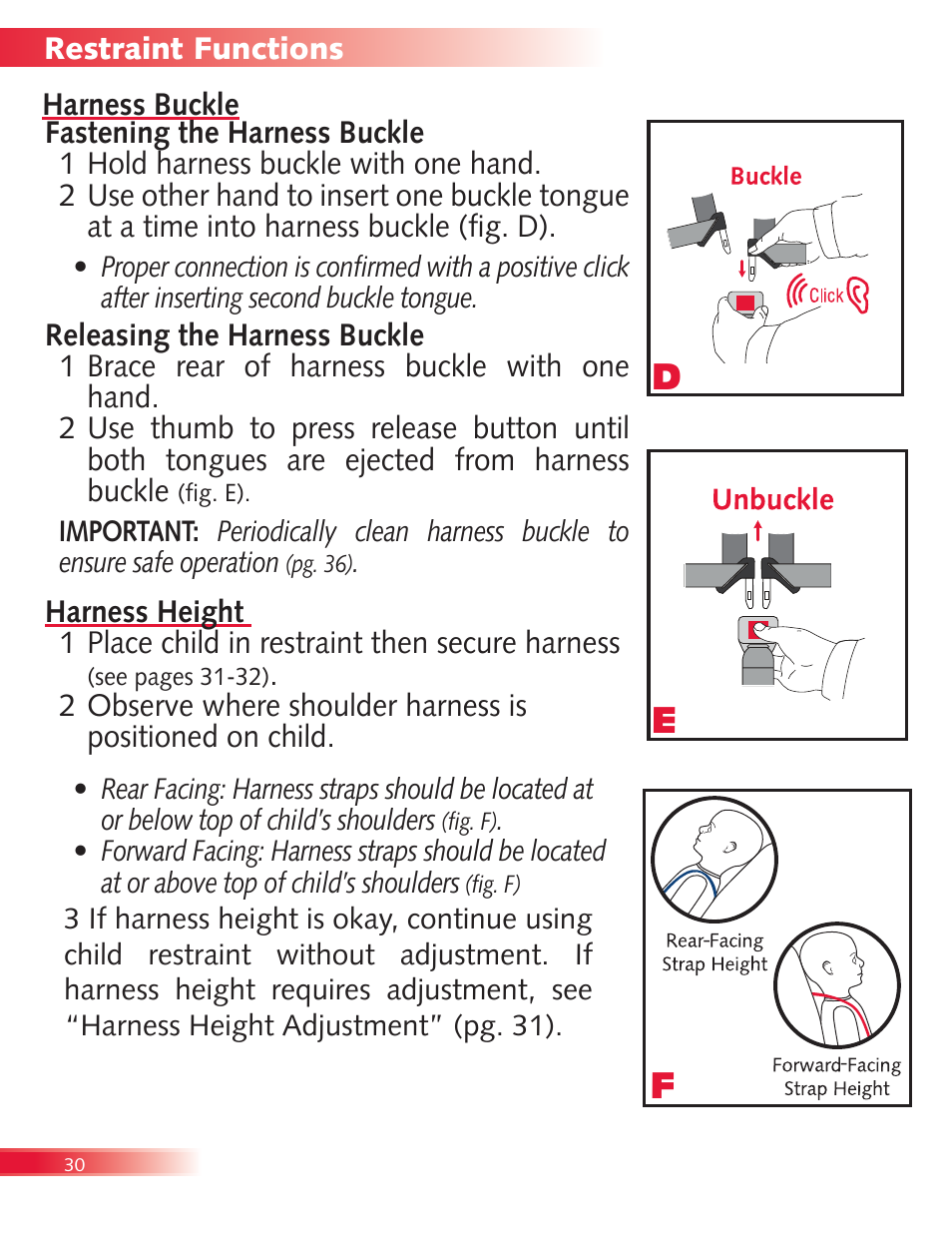 De f | Britax Boulevard User Manual | Page 32 / 44