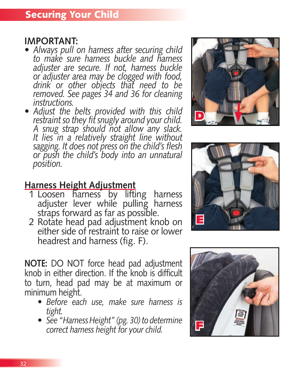 De f | Britax Boulevard User Manual | Page 34 / 44