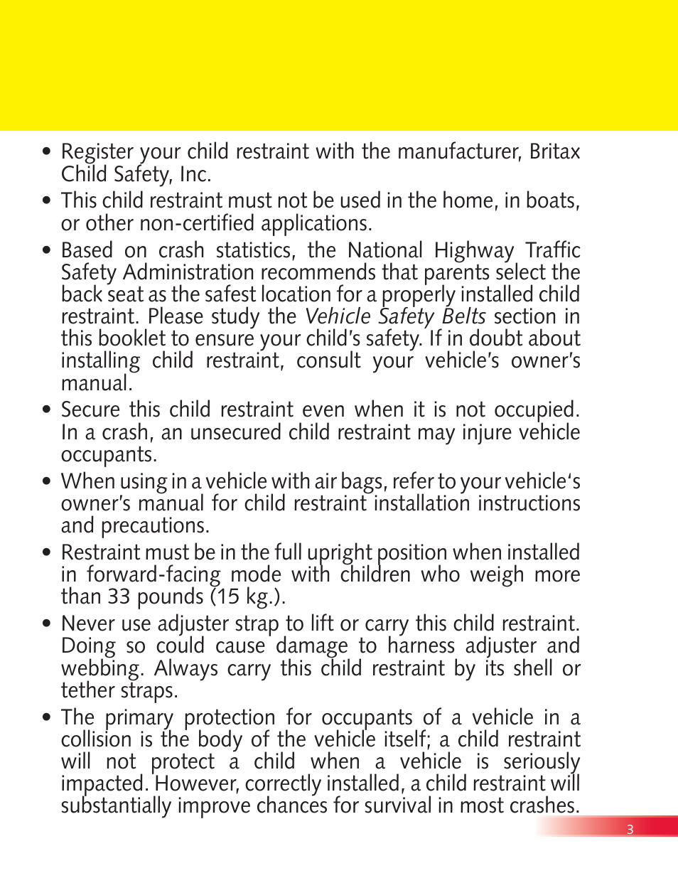 Britax Boulevard User Manual | Page 5 / 44