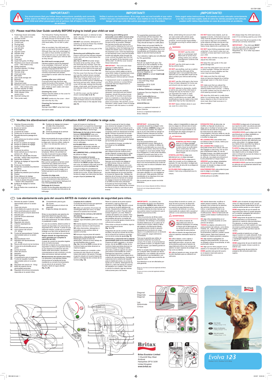 Britax BB0-682-00 User Manual | 2 pages