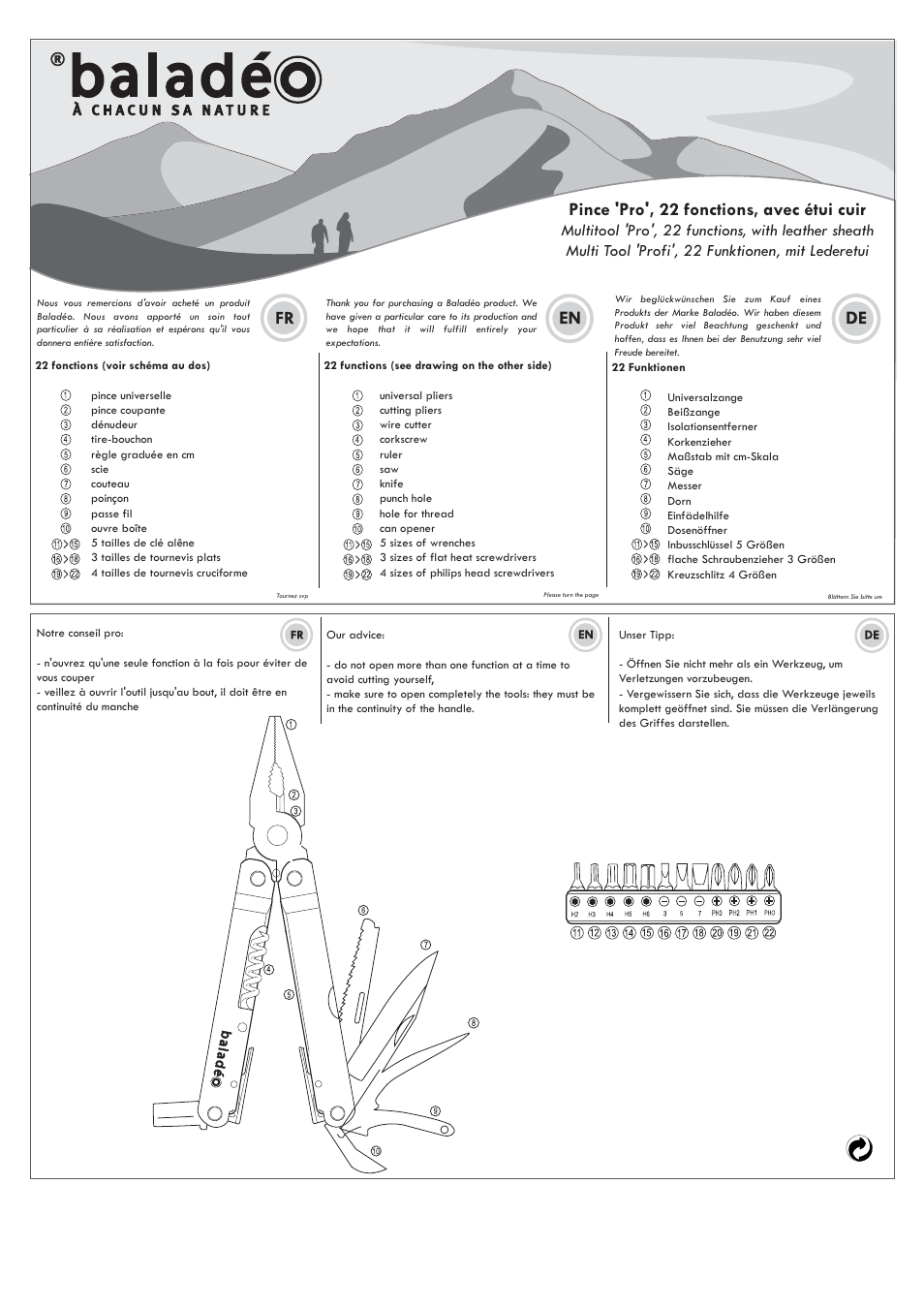 Baladeo TEM014 User Manual | 1 page