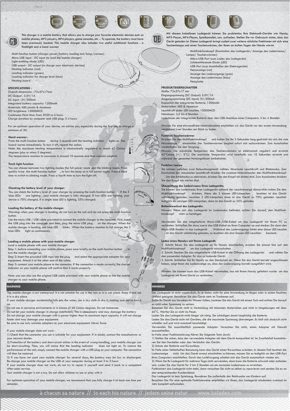 Baladeo PLR900 User Manual | Page 2 / 2