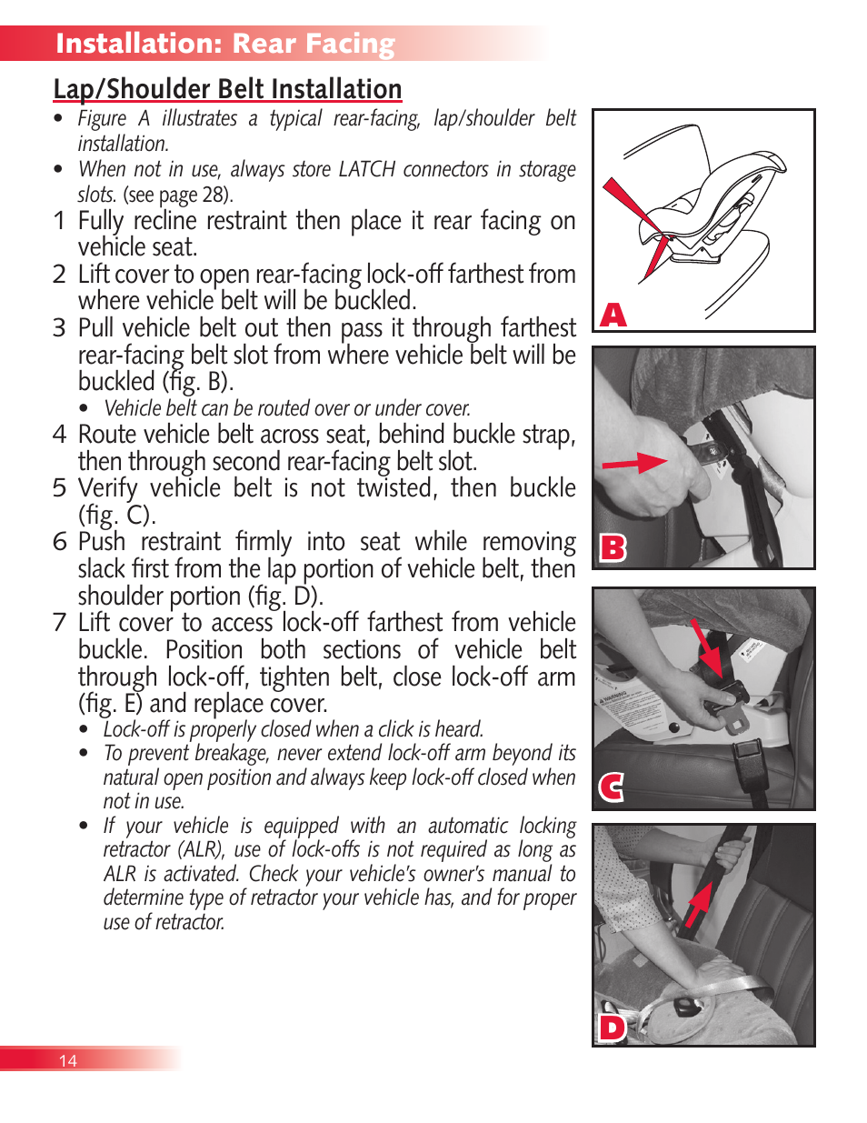Ab c d | Britax Diplomat User Manual | Page 16 / 42