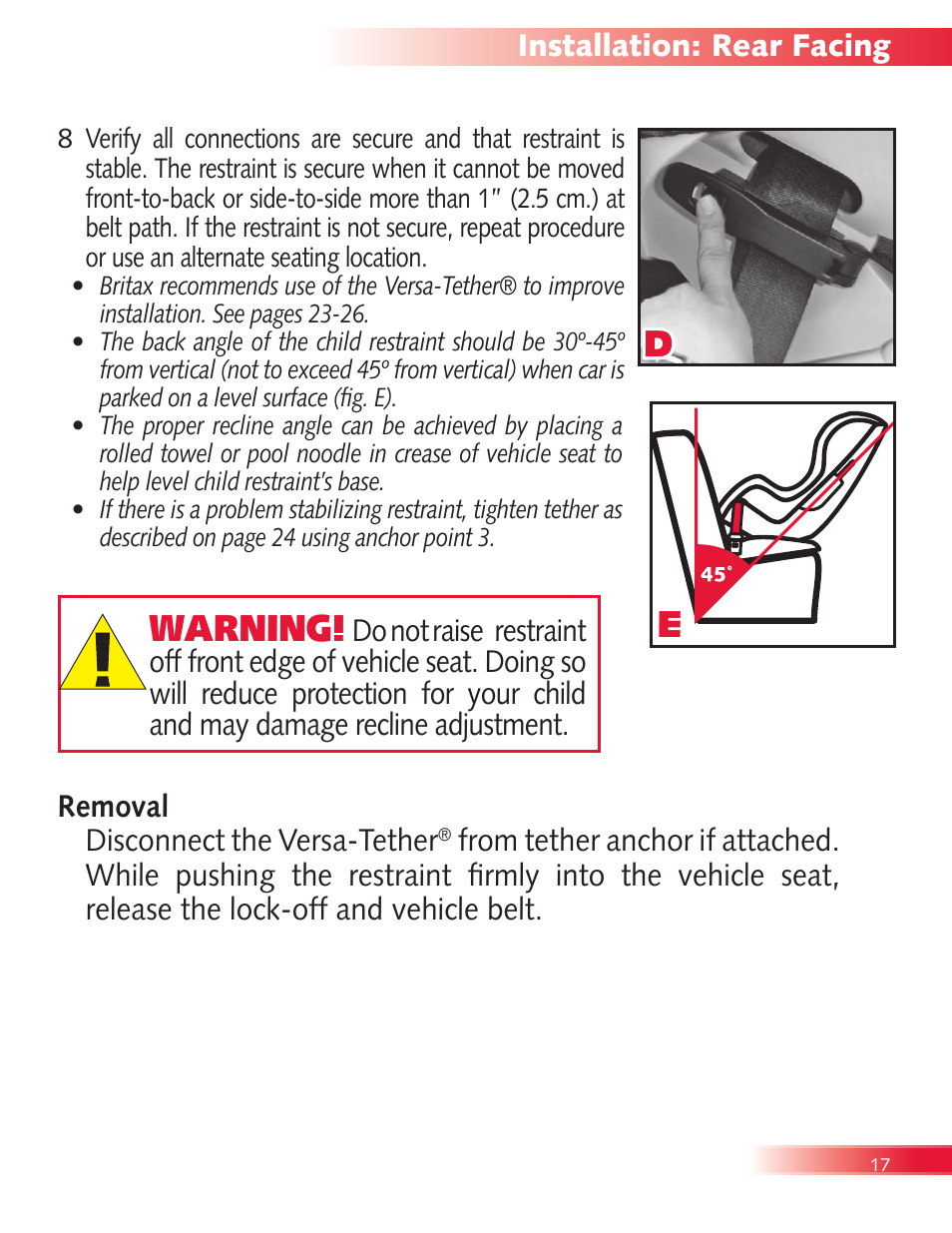 Dwarning | Britax Diplomat User Manual | Page 19 / 42