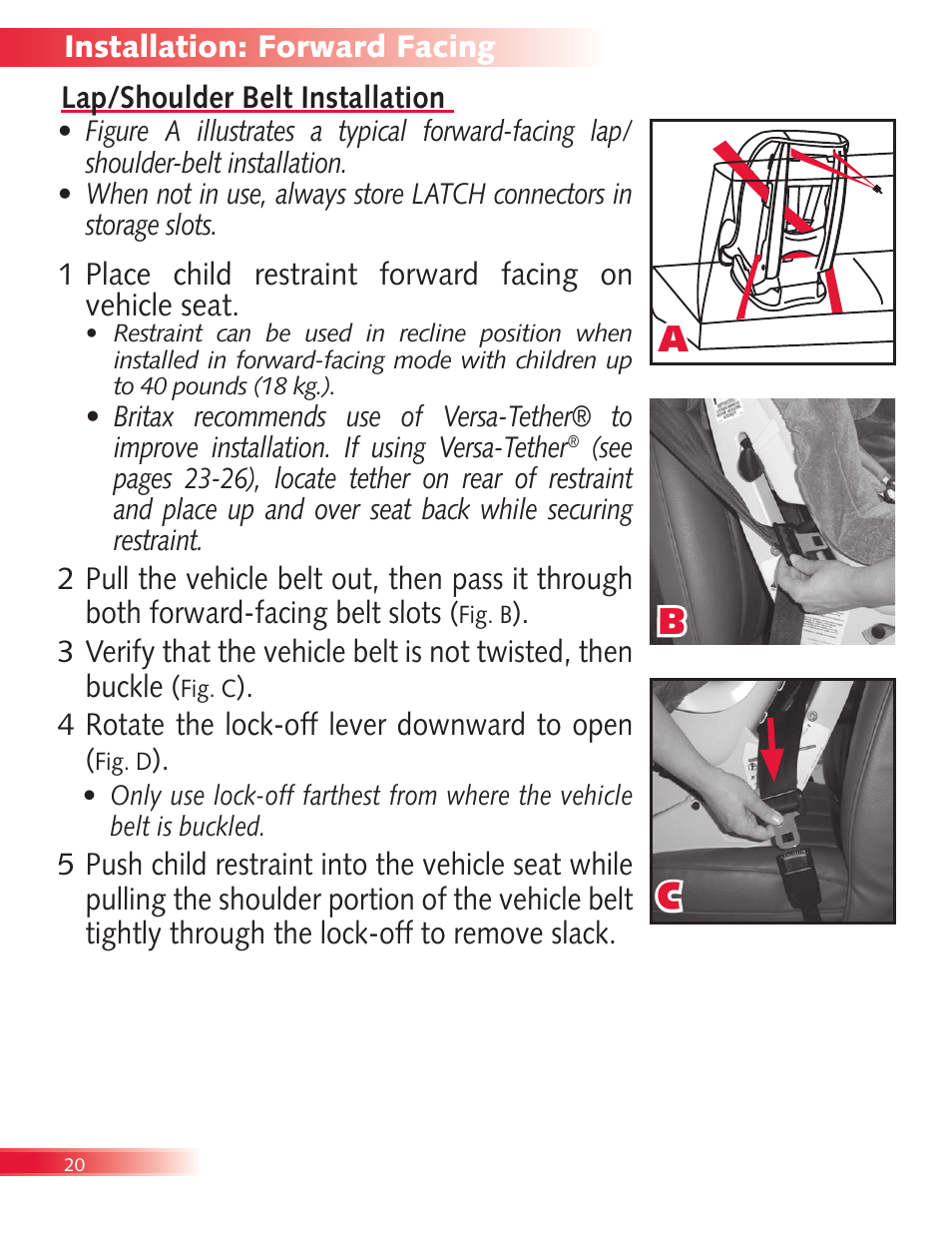 Bc a | Britax Diplomat User Manual | Page 22 / 42