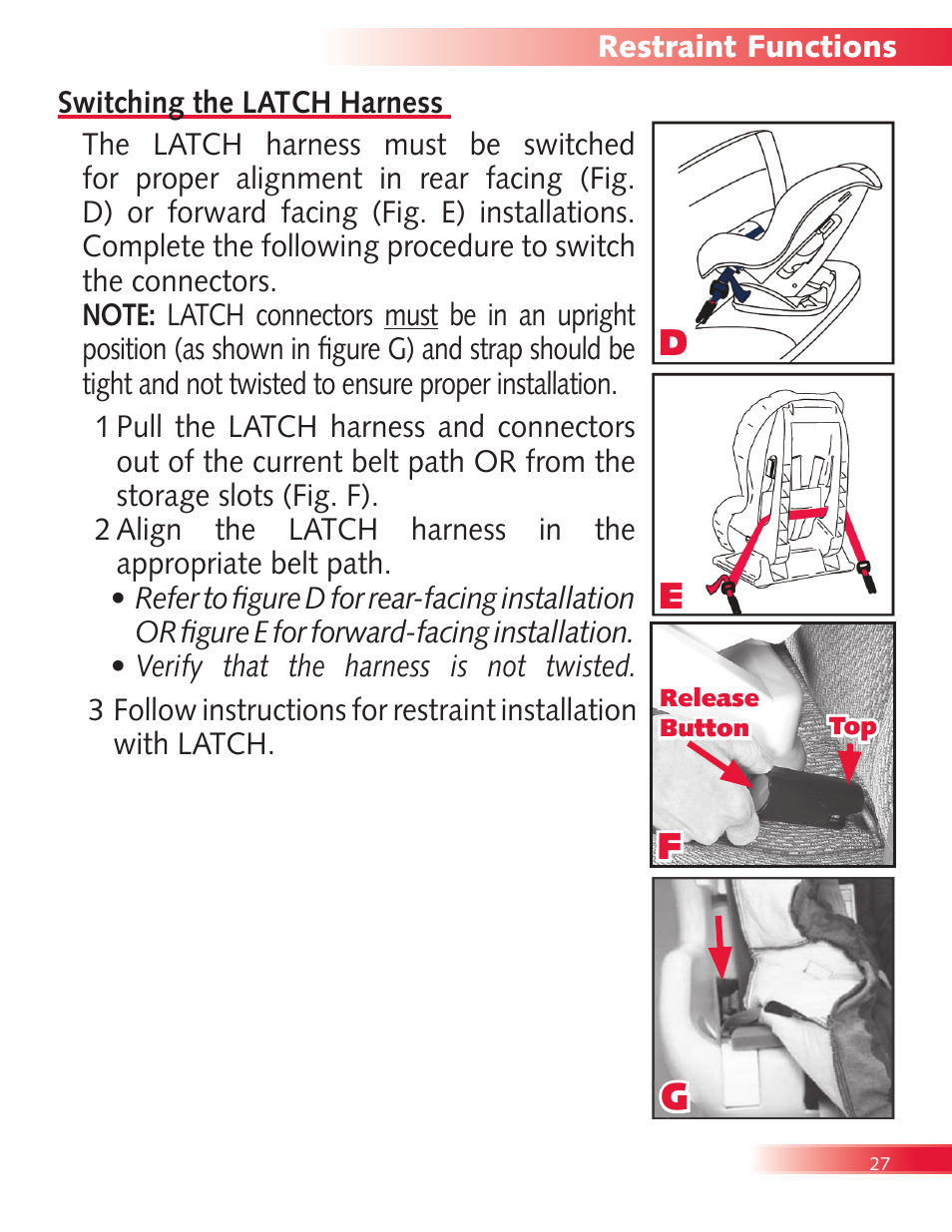 De g f | Britax Diplomat User Manual | Page 29 / 42