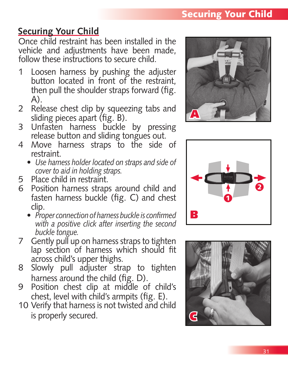 Ab c | Britax Diplomat User Manual | Page 33 / 42