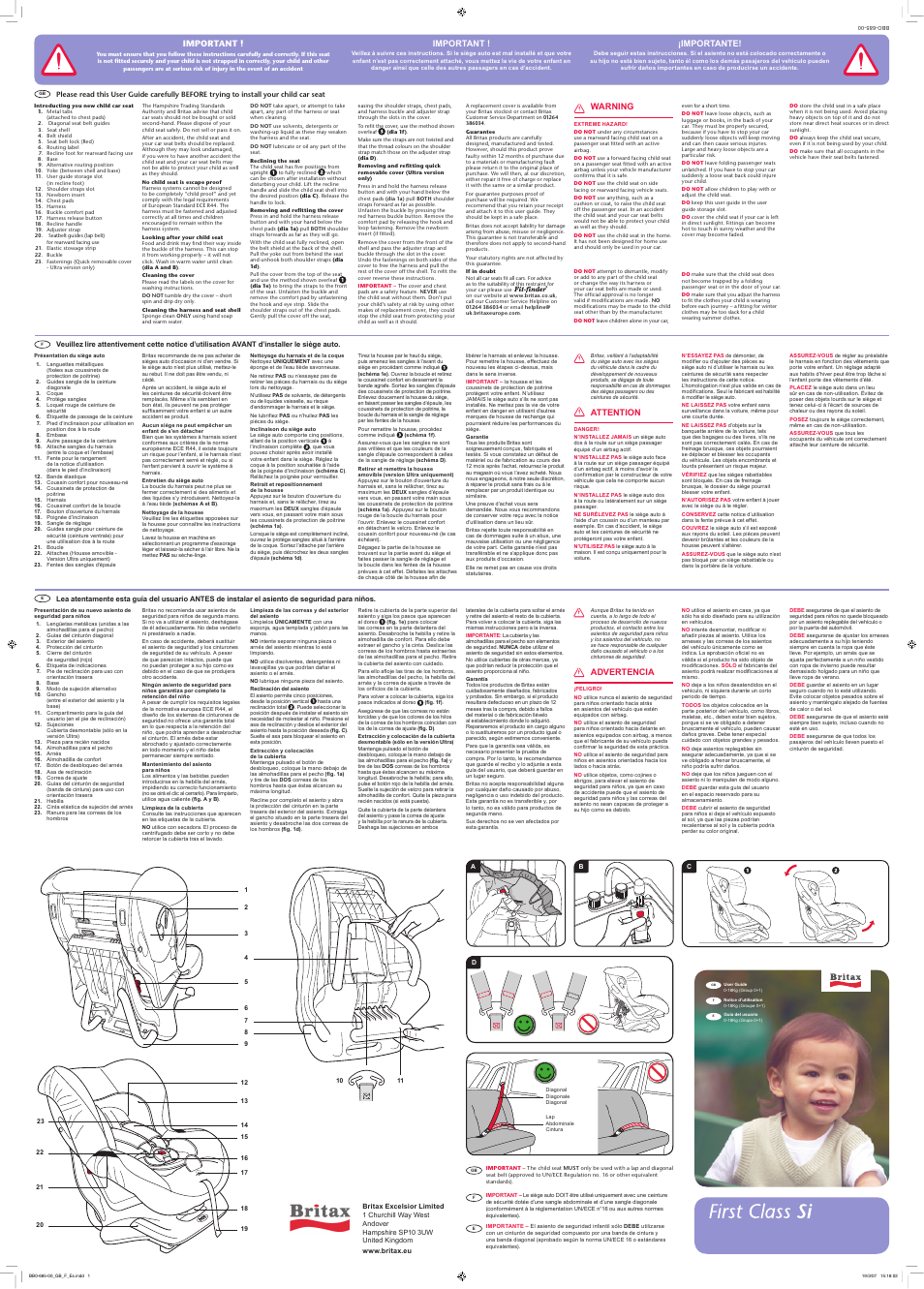 Britax BBO-685-00 User Manual | 2 pages