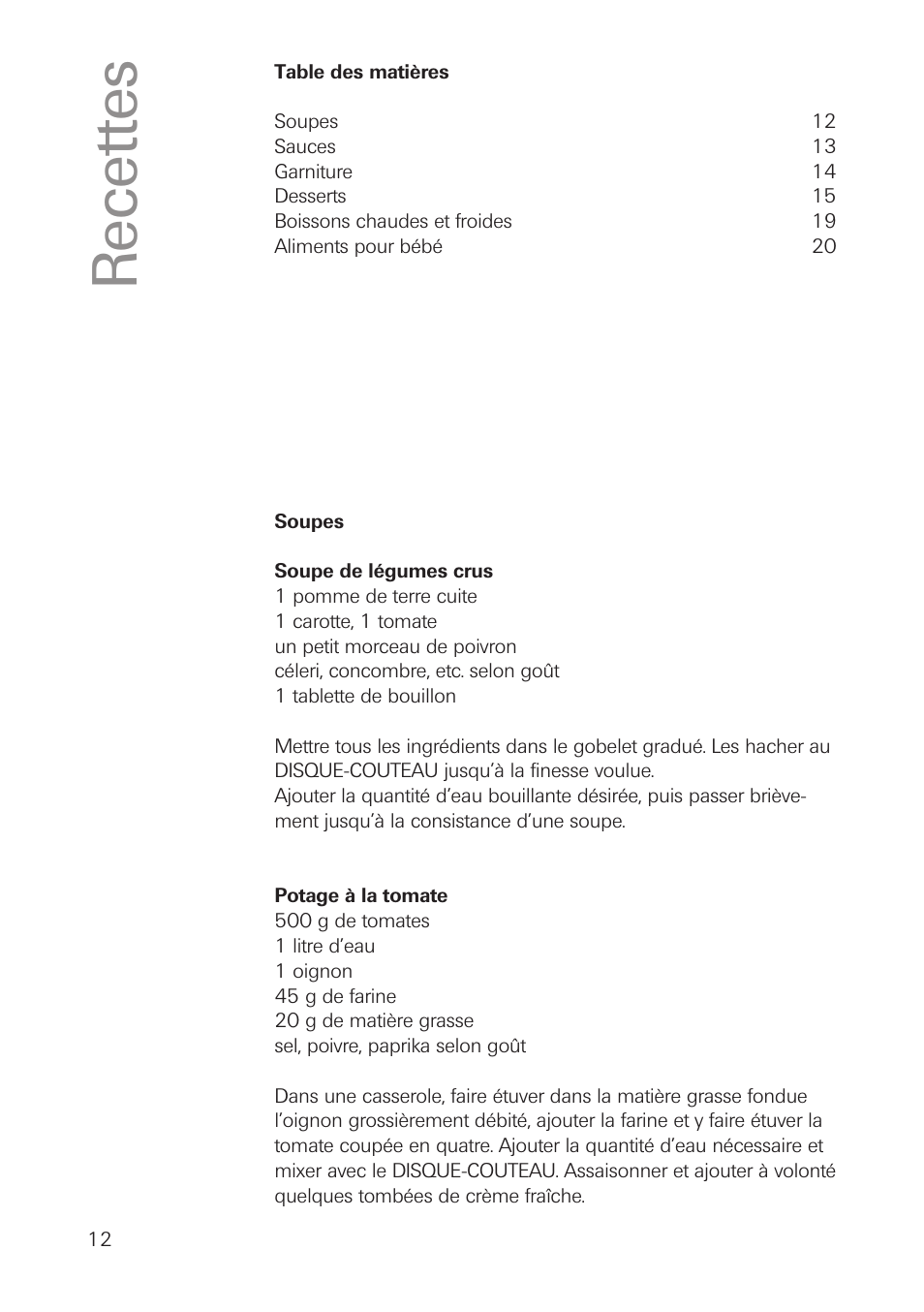 Re c e tt e s | bamix Rezepte User Manual | Page 12 / 48