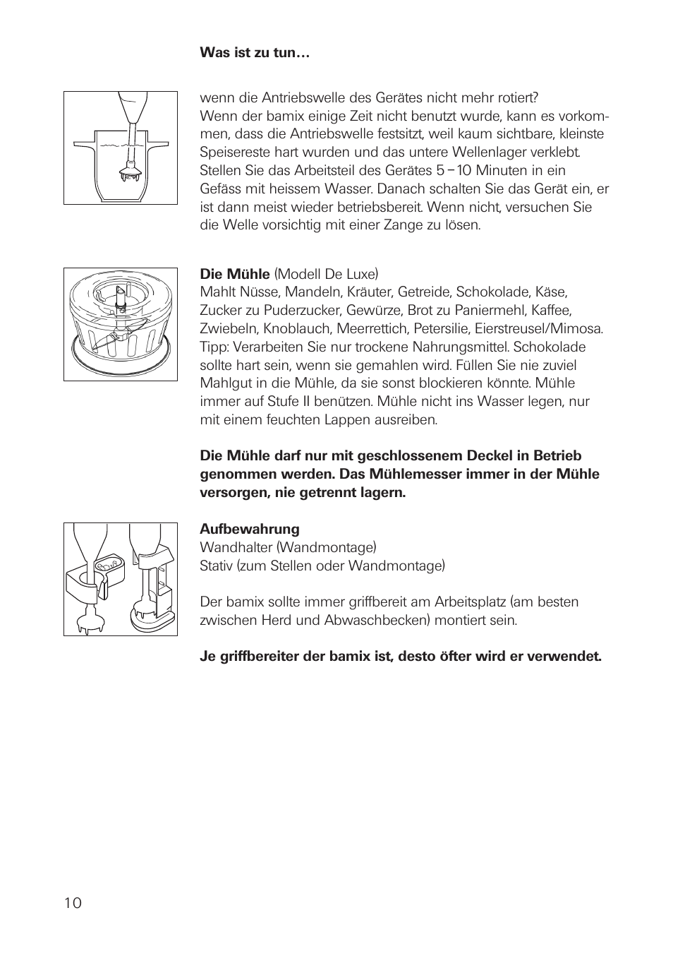 bamix DeLuxe User Manual | Page 10 / 40