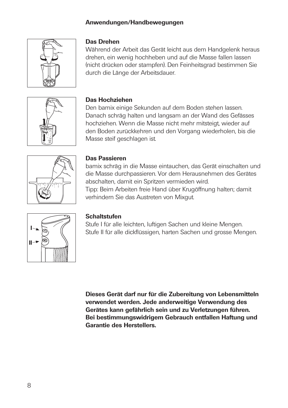 bamix DeLuxe User Manual | Page 8 / 40